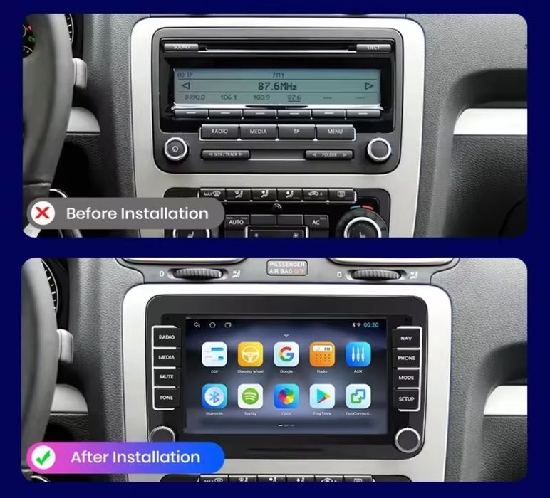 Radio Android VW Passat Golf Touran Polo EOS Skoda Octavia Superb Seat