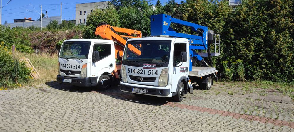 Wynajem zwyżki, podnośnik koszowy 19,21,27m BĘDZIN