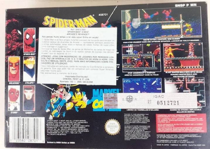 Spiderman x-men arcad's Revenge SNES