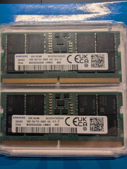 Samsung SO-DIMM DDR5 5600MHz PC-5 32gb (2x16gb) 1 mês de uso