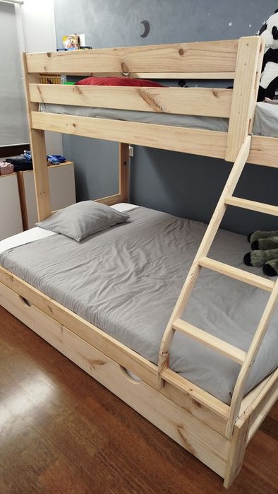 Beliche casal 140 com gaveta-cama