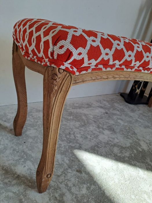Ławeczka w stylu ludwikowskim stylowa vintage siedzisko