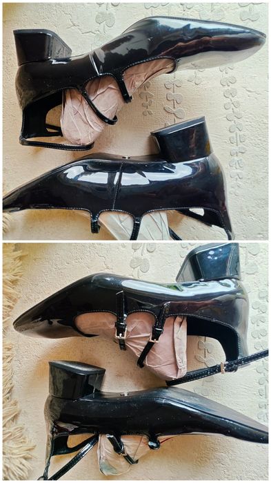 Zara buty czarne lakierki 42
