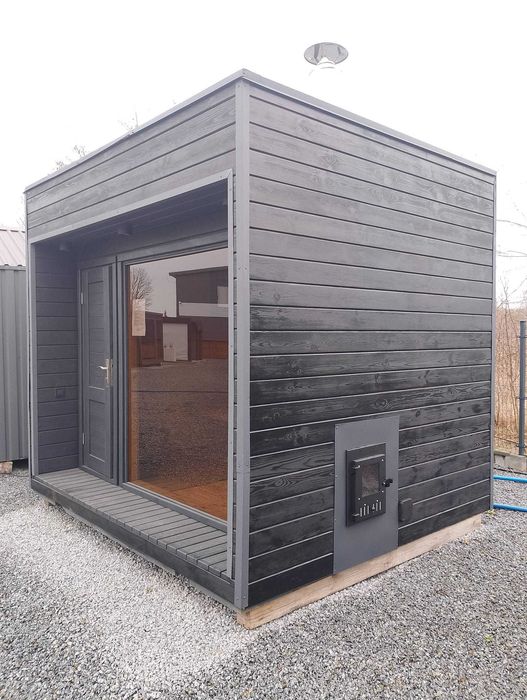 Sauna Ogrodowa 3,1x2,7 m z panoramicznym oknem