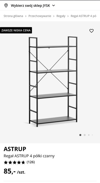 Zestaw regałów  Jysk Astrup - stan bardzo dobry REZERWACJA!!!