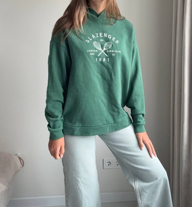 Зеленое худи Slazenger (M-L)