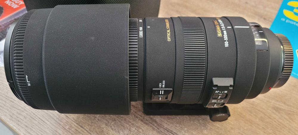 Teleobiektyw Sigma DG 150-500mm 1:5-6.3 AP HSM - stabilizacja