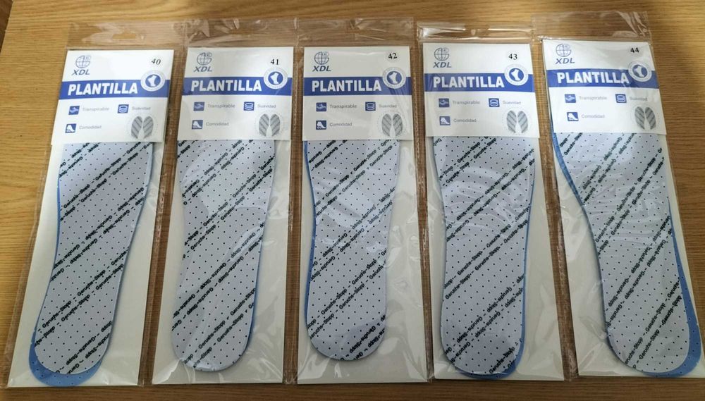 Palmilhas latex com vários tamanhos