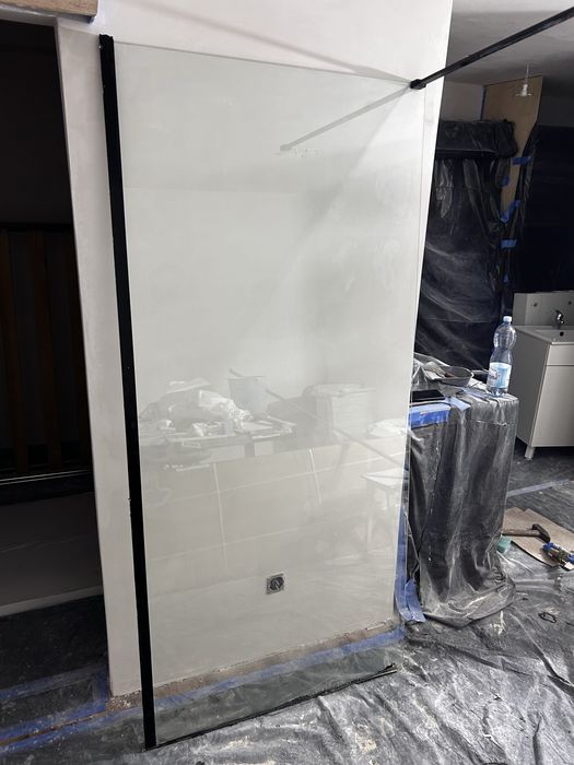 SZYBA PRYSZNICOWE WALK IN, transparentna, szklo hartowane