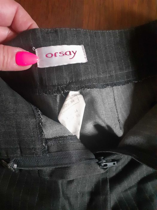 Elegancki zestaw orsay 36S bluzka spodnie na kant midi