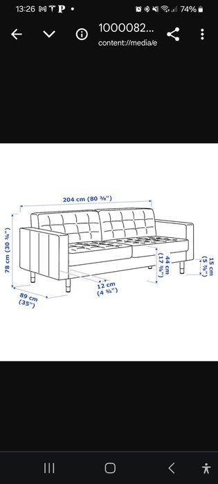 Sofá Ikea em pele. Como novo