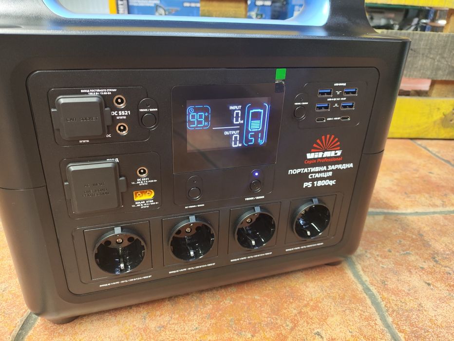 Портативная зарядная станция Vitals PS 1800qc/2.4кВт/1536в\ч/LiFePO4
