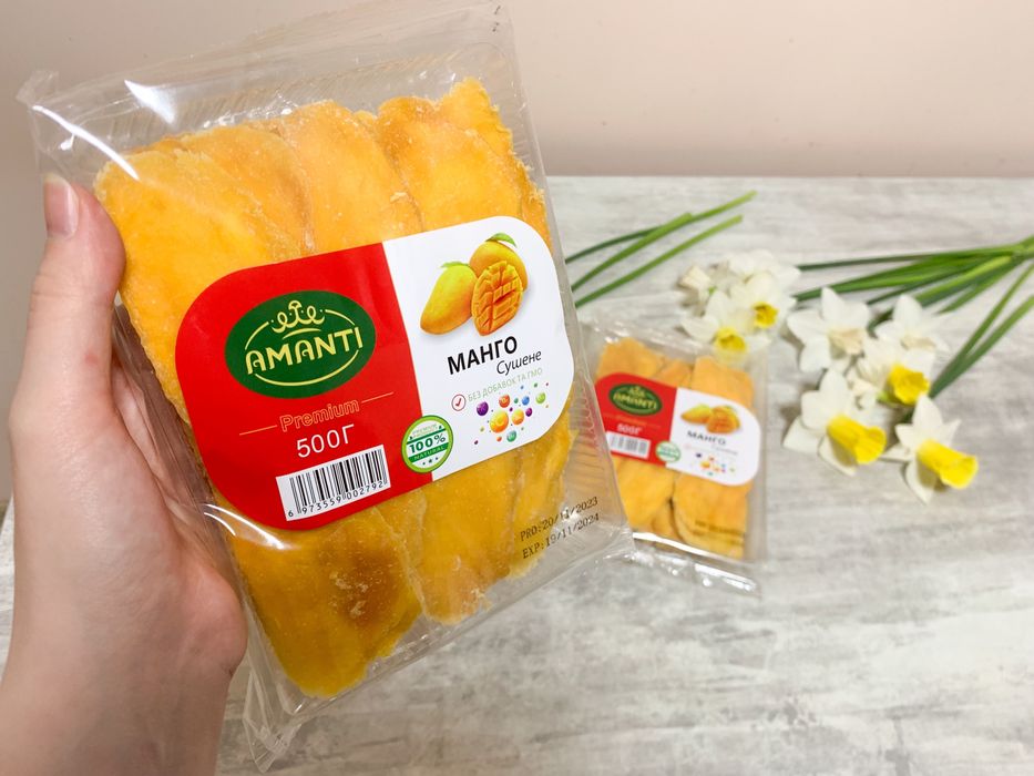 Манго сушене БЕЗ цукру. Аманті, 250г. Сухофрукти