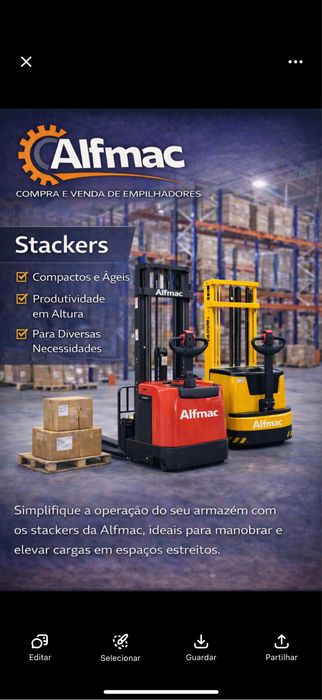 Stacker! Porta paletes! Novo! Heli
