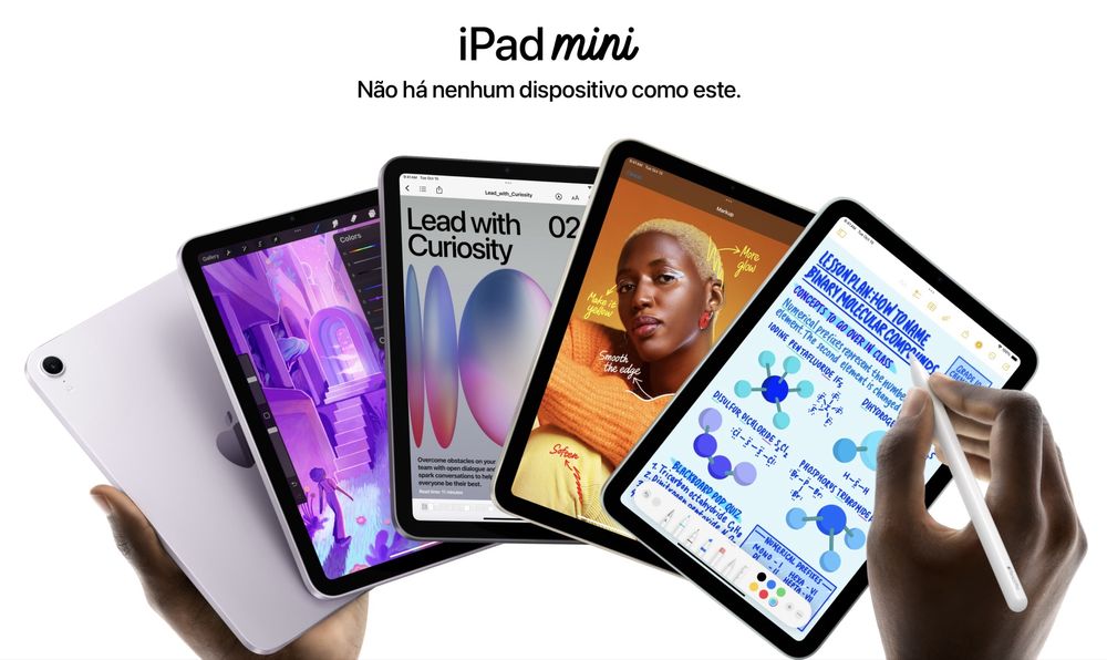 iPad mini 7 (A17 Pro) 128GB Cinzento - Nunca usado