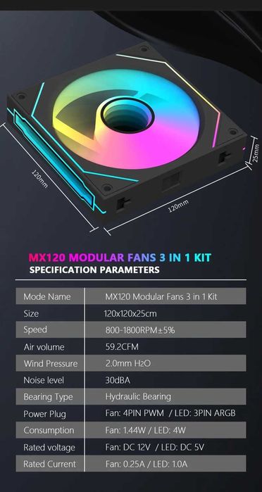 Вентиляторы для ПК 120мм 4pin PWM ARGB