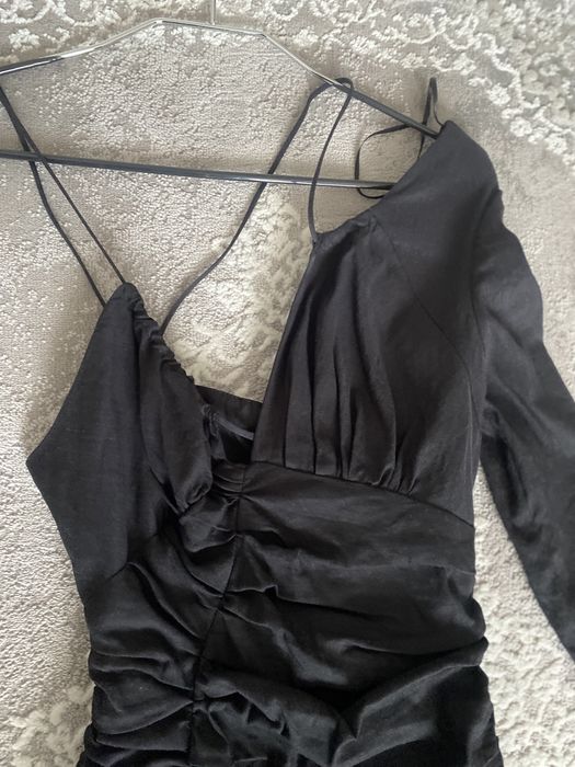 Сукня Zara,плаття зара,чорна сукня,сукня з льону