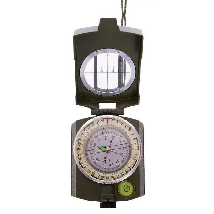 Компас артилерійський військовий тактичний металевий з чохлом К4580
