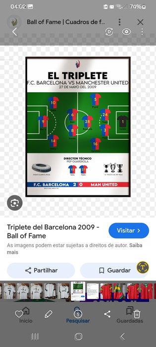 Camisola do fc barcelona  do famoso  triplete. Assinada  por todos .