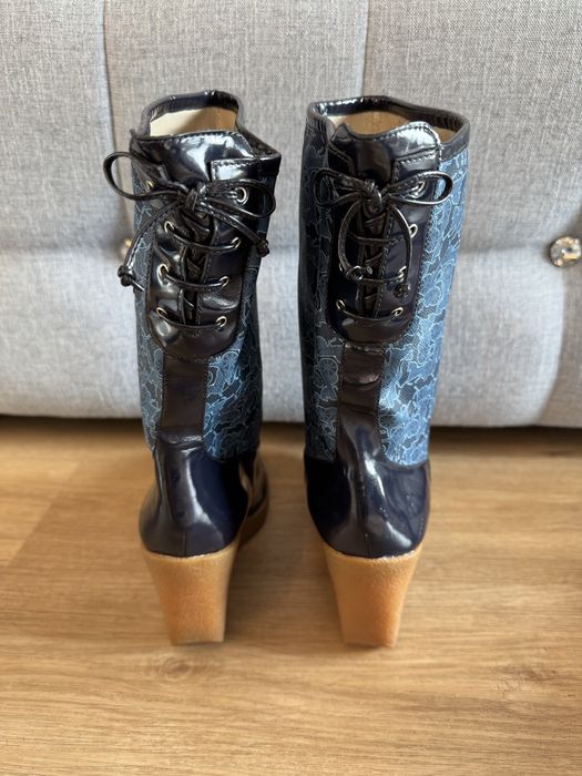 Celine Paris Monogram Navy boots 40 botki kozaki damskie jak nowe