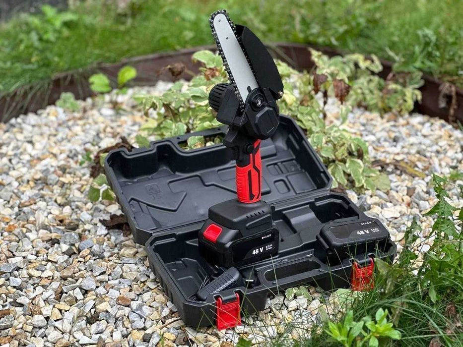 Цепная пила аккумуляторная. Мини пила аккумуляторная в кейсе Мини-пила