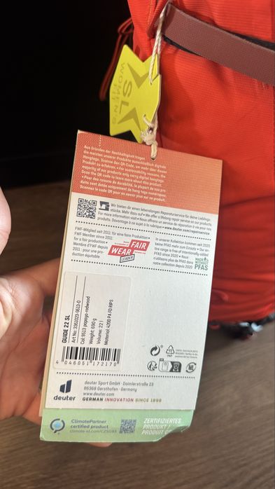 Nowy Oryginalny Plecak Deuter Guide 22 SL Wspinaczkowy Via Ferrata Górski Trekkingowy