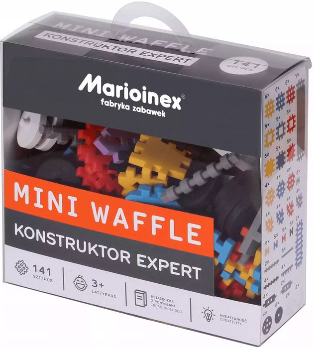 Klocki Mini Waffle. Konstruktor Expert (141 Elementów). Mario-Inex