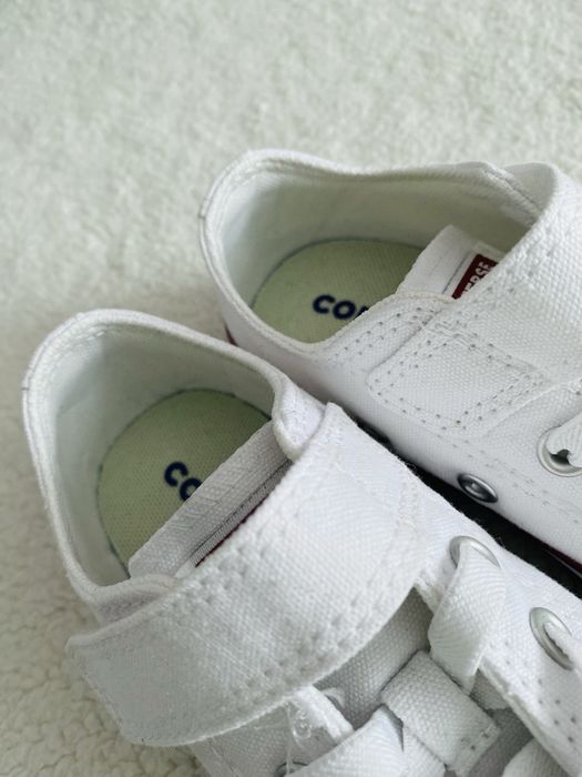 Trampki Converse białe sportowe półbuty na rzepy sneakersy tenisówki