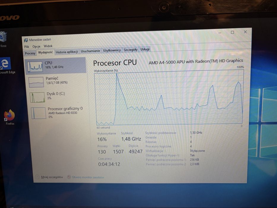 Laptop Lenovo IdeaPad Flex 14D czarny