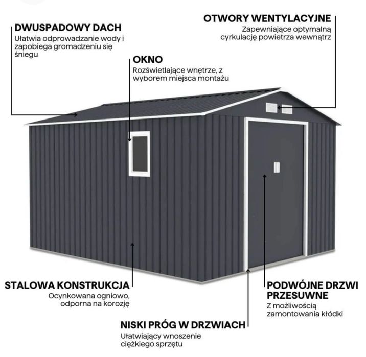 Domek ogrodowy na narzędzia