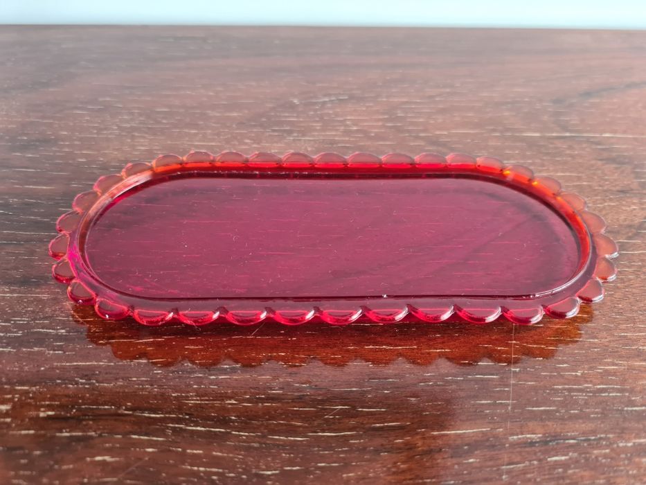 4 mini bandejas de vidro
