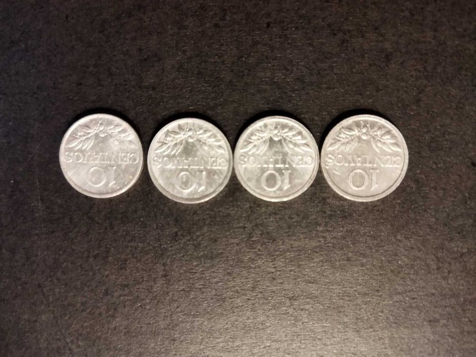 Moedas de 10 centavos alumínio