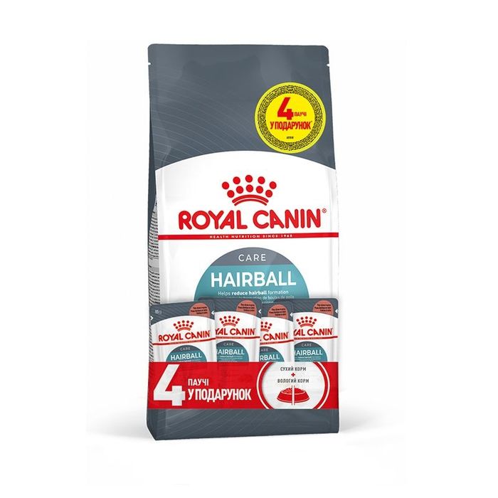 Royal Canin Hairball  2кг+4 паучі