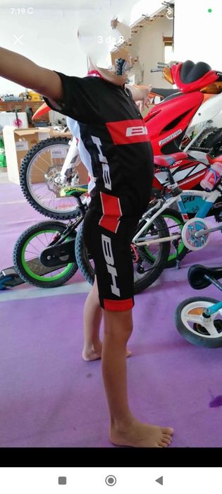 Equipamento ciclismo criança