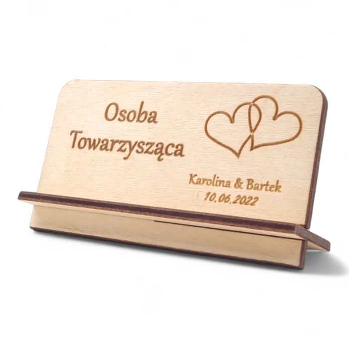 Drewniane winietki stojące Personalizowane - wzory do wyboru
