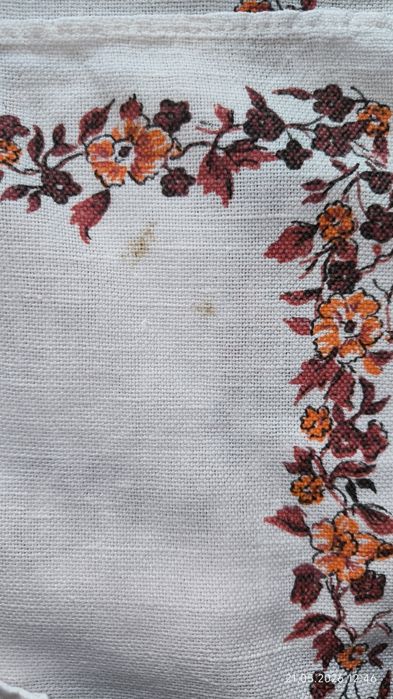 4 lniane serwetki vintage