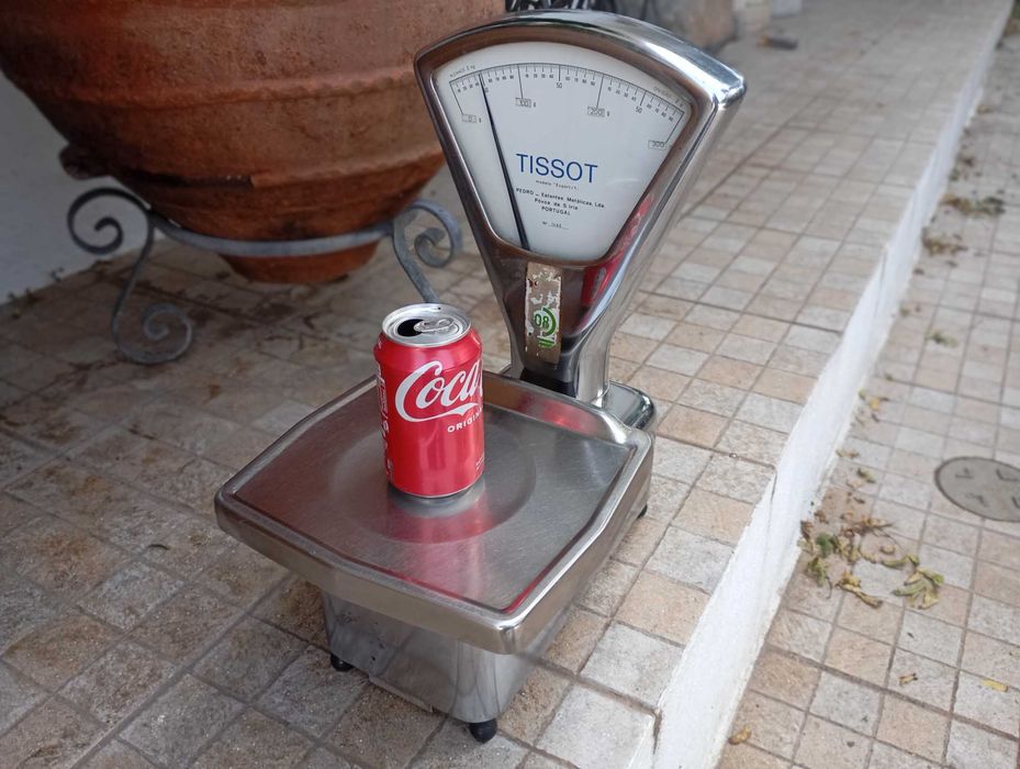 Pequena Balança Vintage Tissot Funcional e Calibrada Pesa Até 3 Kg.