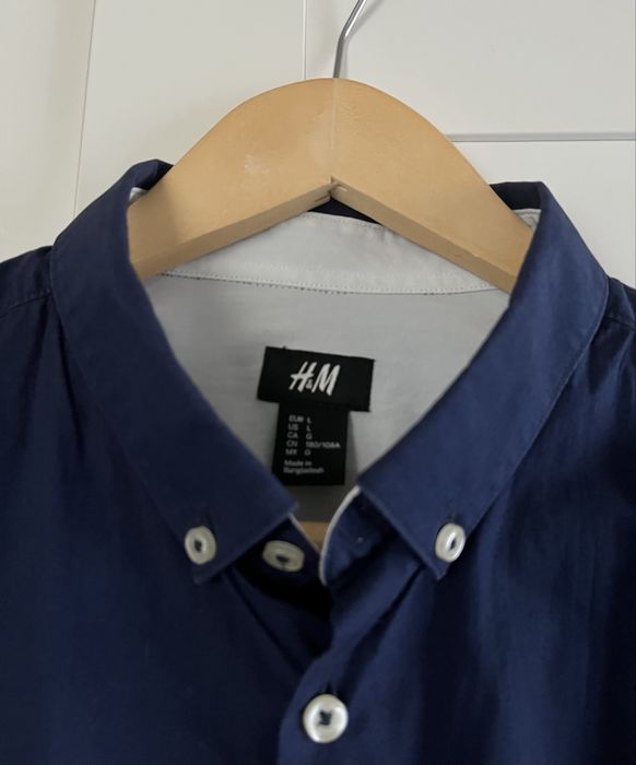 Granatowa koszula męska H&M L