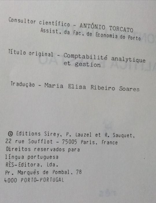 Contabilidade Analítica e Gestão