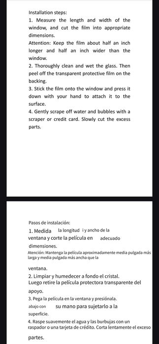 Pelicula para janela Privacidade