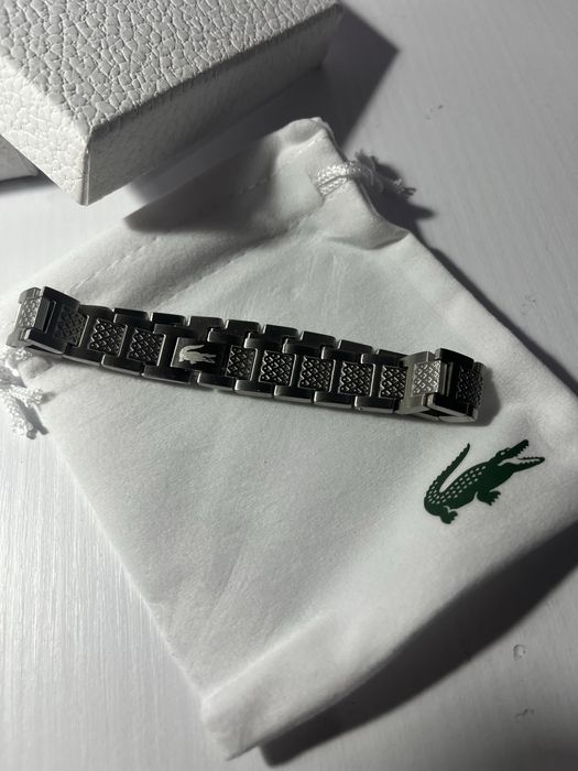 Срібний браслет lacoste / лакоста