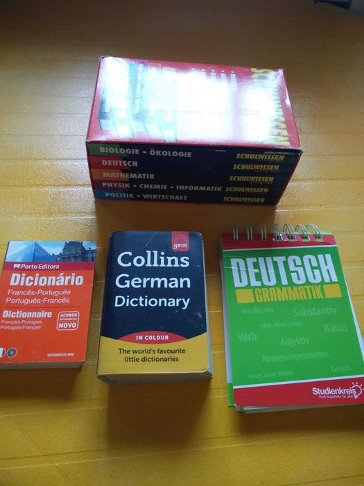 Conjunto de Livros e Dicionários de língua Alemã