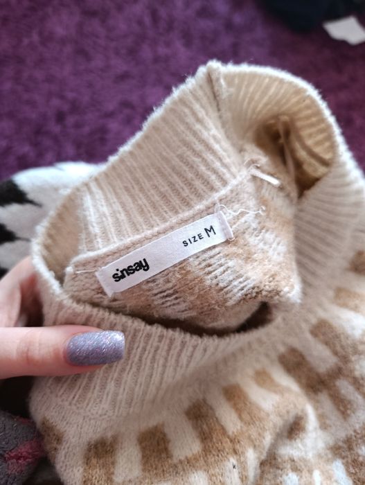 Gruby ciepły sweter m