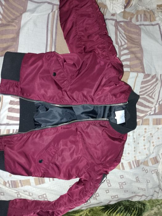 Jack & Jones Мужской бордовый бомбер