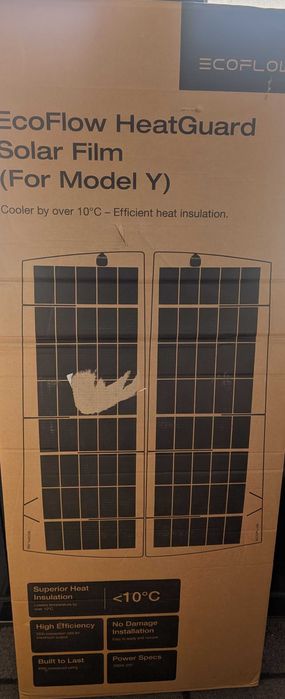 Painel Solar EcoFlow HeatGuard 290W para Tesla Model-Y