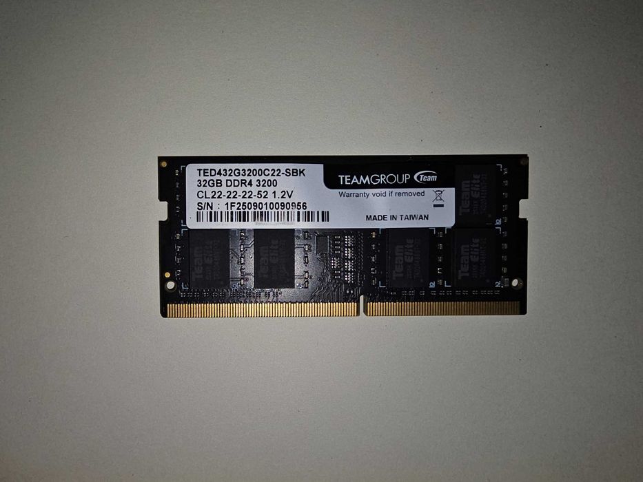 Memória RAM SODIMM 32Gb DDR4 Team Group 3200MHz para Portátil