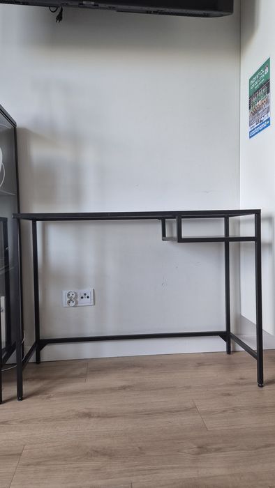 Biurko, stolik na laptop, szklany blat, IKEA