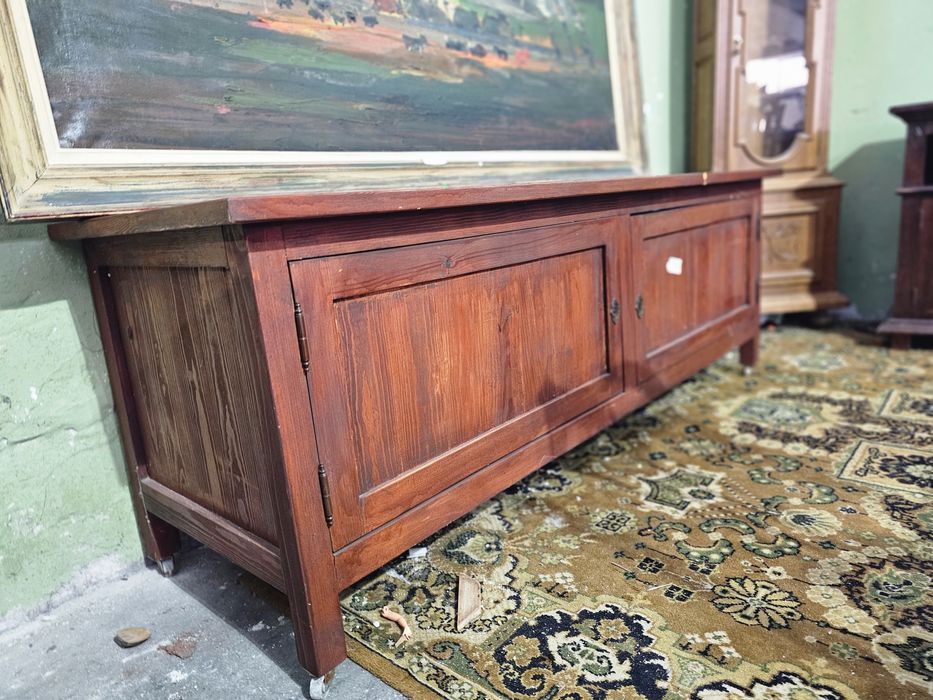 Komoda RTV sosnowa kolor mahoń 170 cm #750 Antyki Stylowy Węgrów