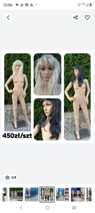 Manekiny damskie  i męskie- różne postawy