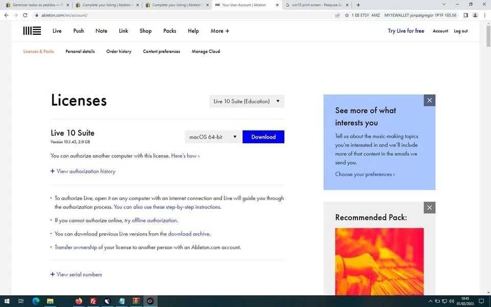 Ableton Live 10 Suite - Autoryzacja oryginalnej licencji